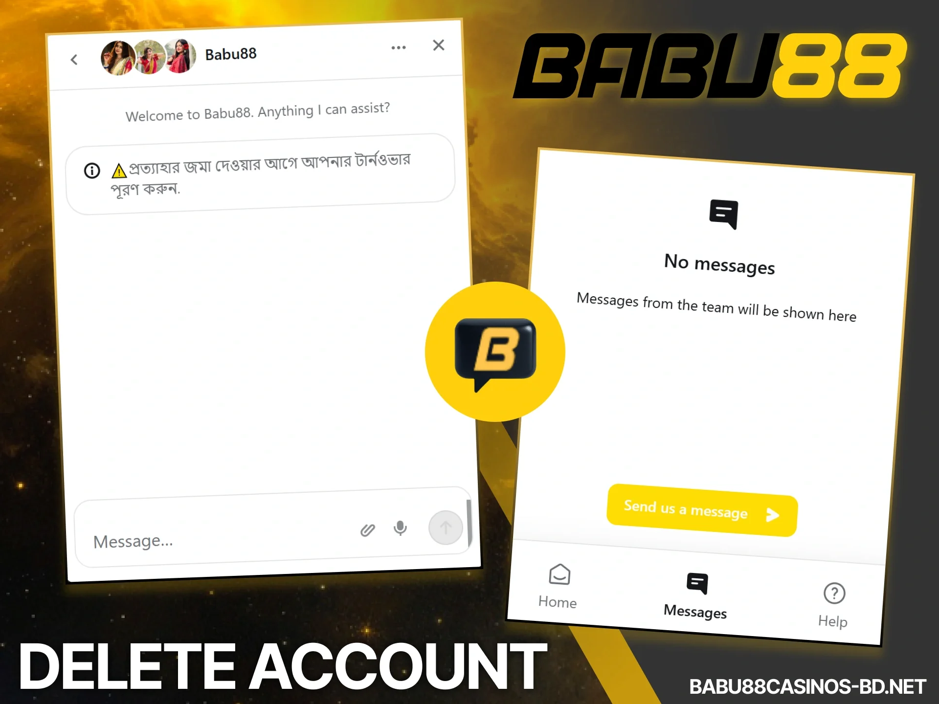 Understand the process and policy regarding deleting Babu88 accounts.